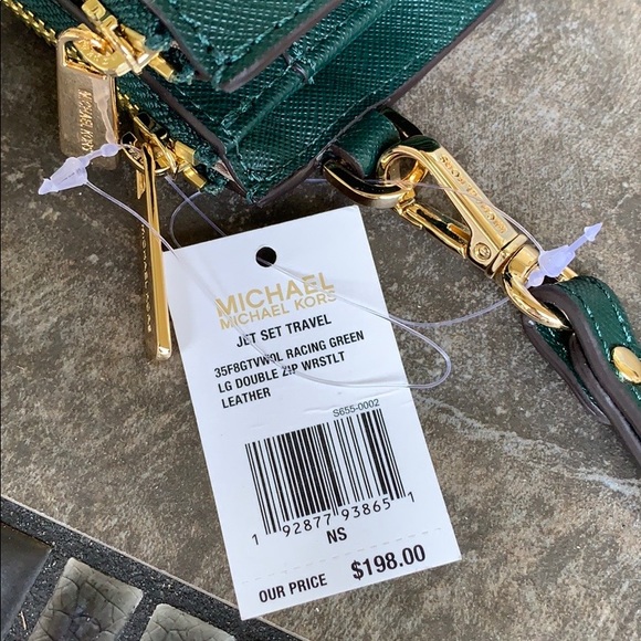 MICHAEL KORS LG DOUBLE ZIP WRISTLET RACING GREEN - Picture 12 of 16